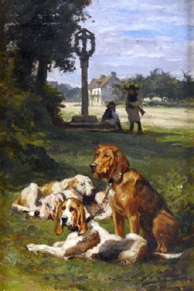Chiens au relais en Bretagne by Olivier de Penne