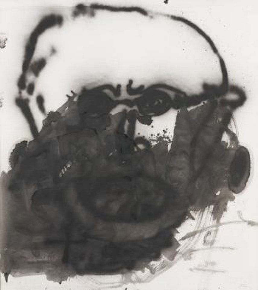 Visage avec lunettes by Antoni Tapies