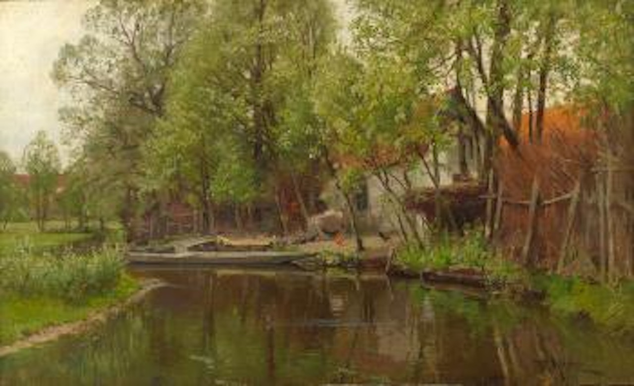 Kleine Hofidylle im Spreewald by Walter Moras
