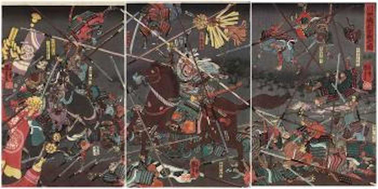 The Great Battle of Kawanakajima (Kawanakajima daikassen no zu) by Utagawa Kuniyoshi
