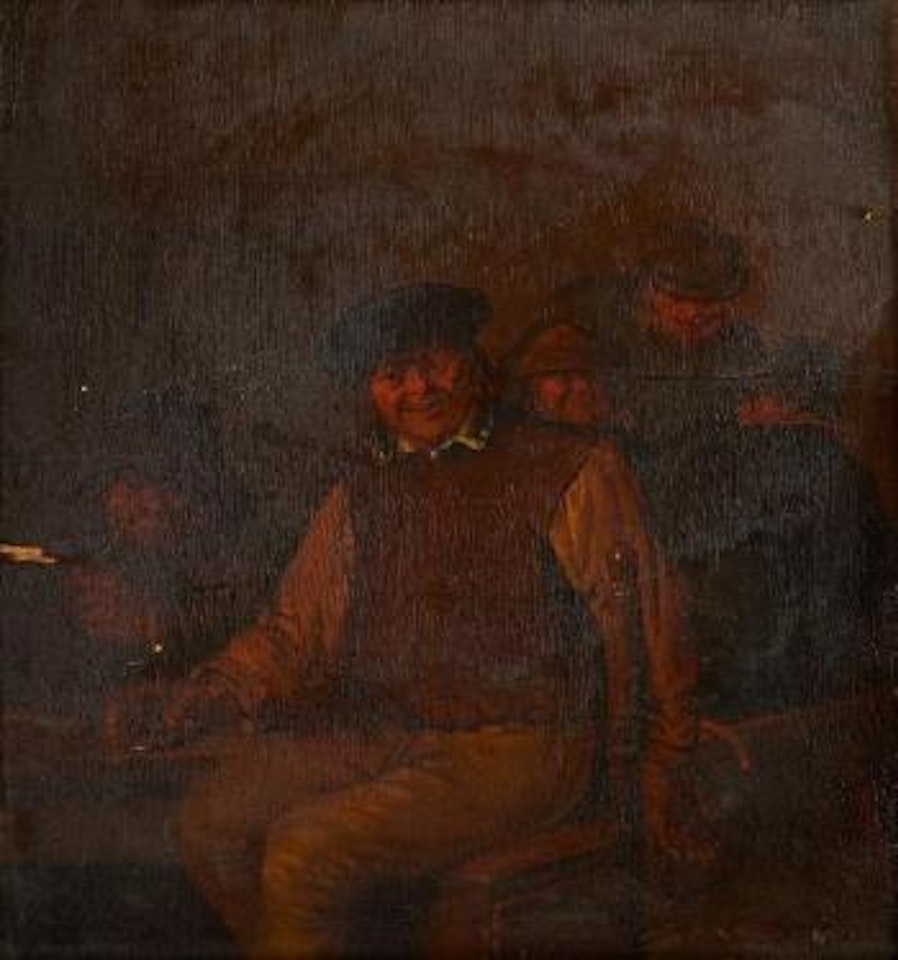 Joyeux buveurs dans une taverne by Egbert van Heemskerk III
