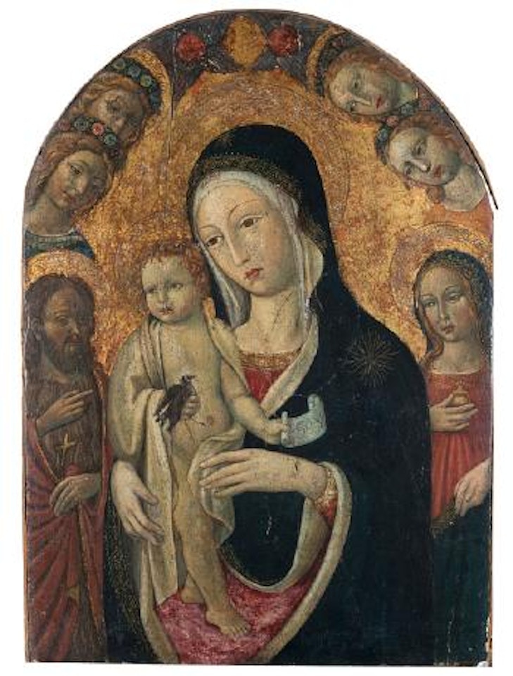 Madonna con Bambino, San Giovanni eremita, Maria Maddalena e angeli [Madonna and Child, St. John Mary Magdalene and angels] by European School