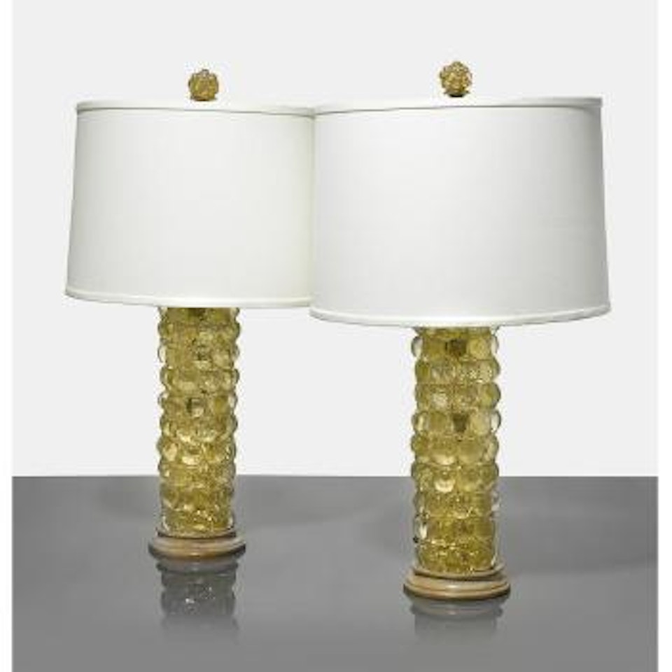 Pair of Lenti table lamps by Ercole Barovier