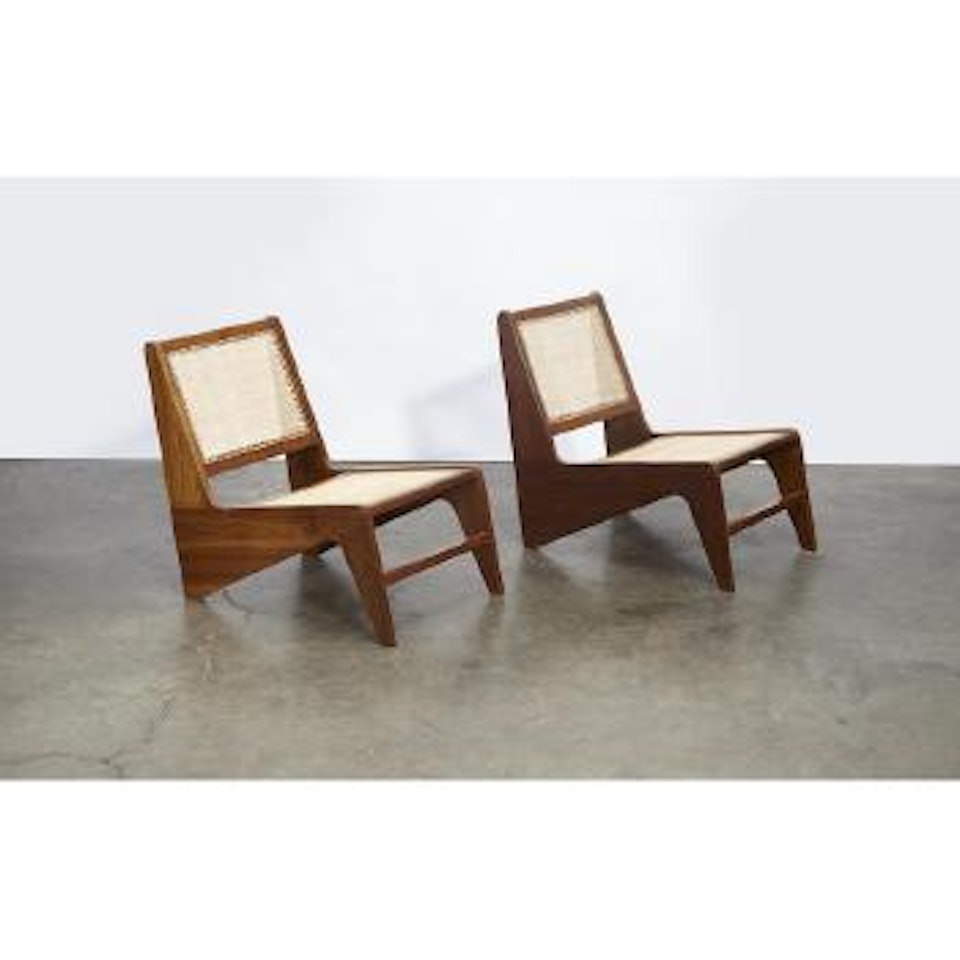 Pair of Kangourou fireside chairs by Pierre Jeanneret