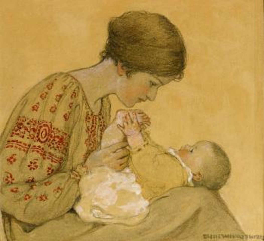 The Newborn (Realization; Beginning 'Problems of Youth') by Jessie Willcox Smith