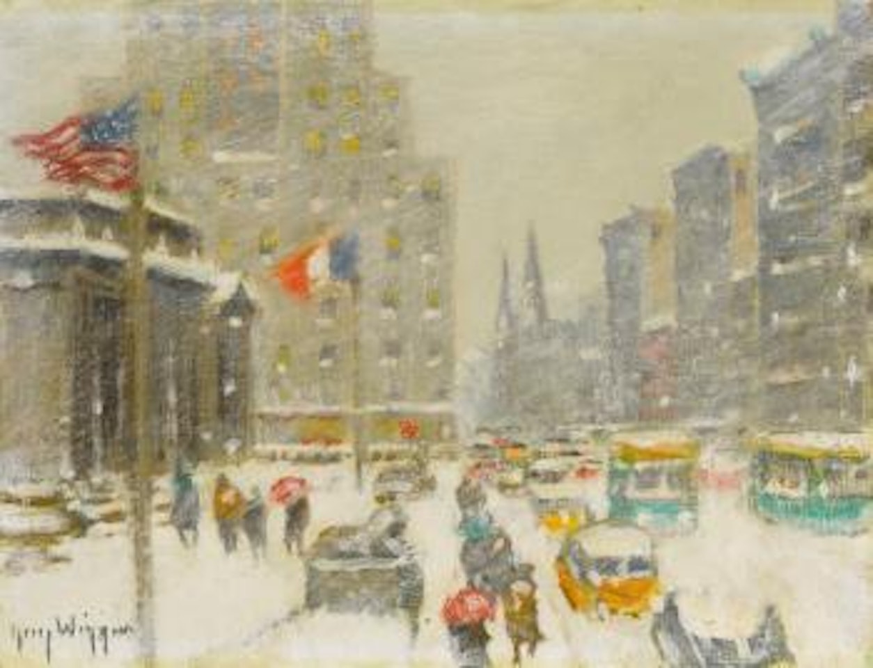 At The Library by Guy Carleton Wiggins