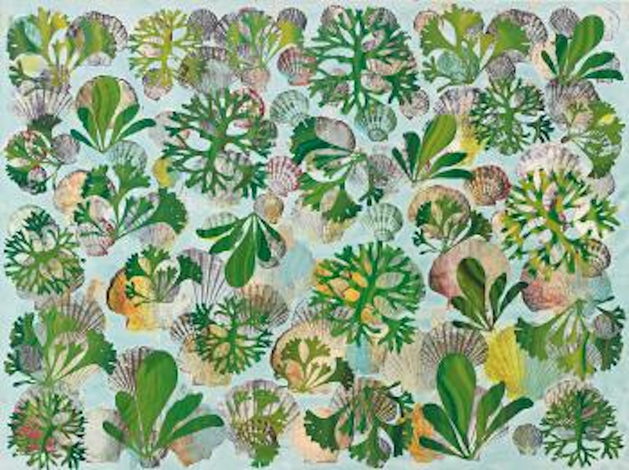 Composition With Shells And Algae by Philip Taaffe