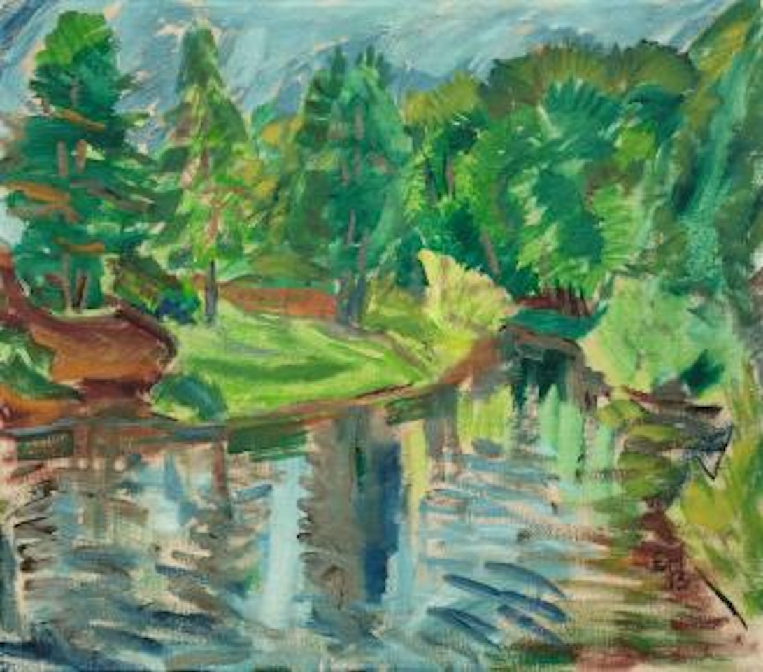 Alsterlandschaft (die Alster Bei Der Mellingburger Schleuse) by Erich Heckel
