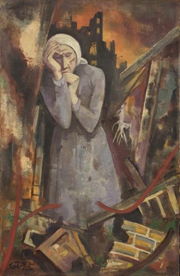 Frau In Ruinen by Karl Hofer