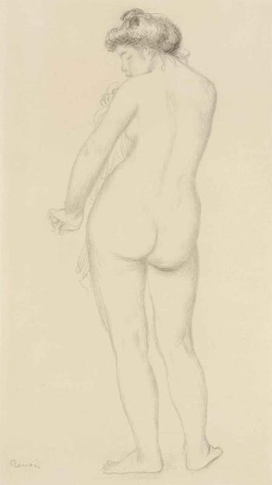 Baigneuse de dos s'essuyant by Pierre-Auguste Renoir