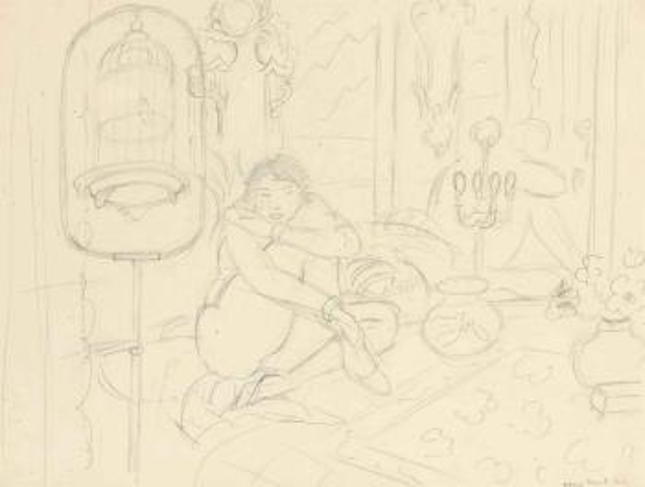 Femme assise dans un intérieur by Henri Matisse