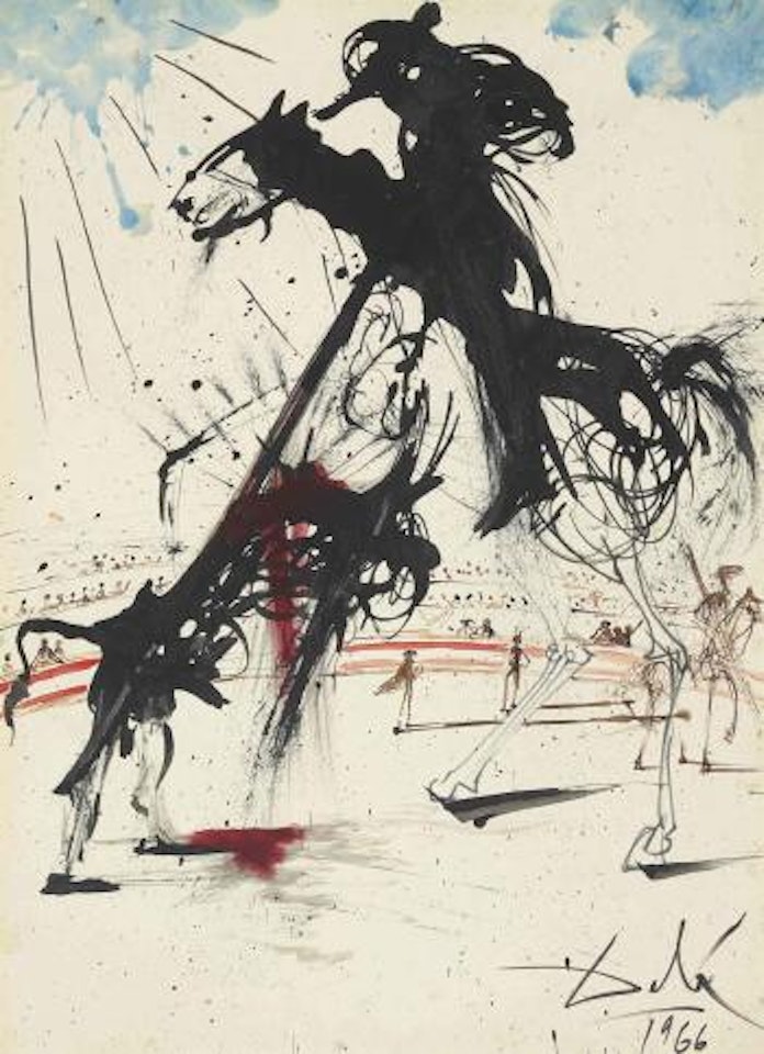 Bullfight 5, Picador pour la série lithographique Tauromachie by Salvador Dali