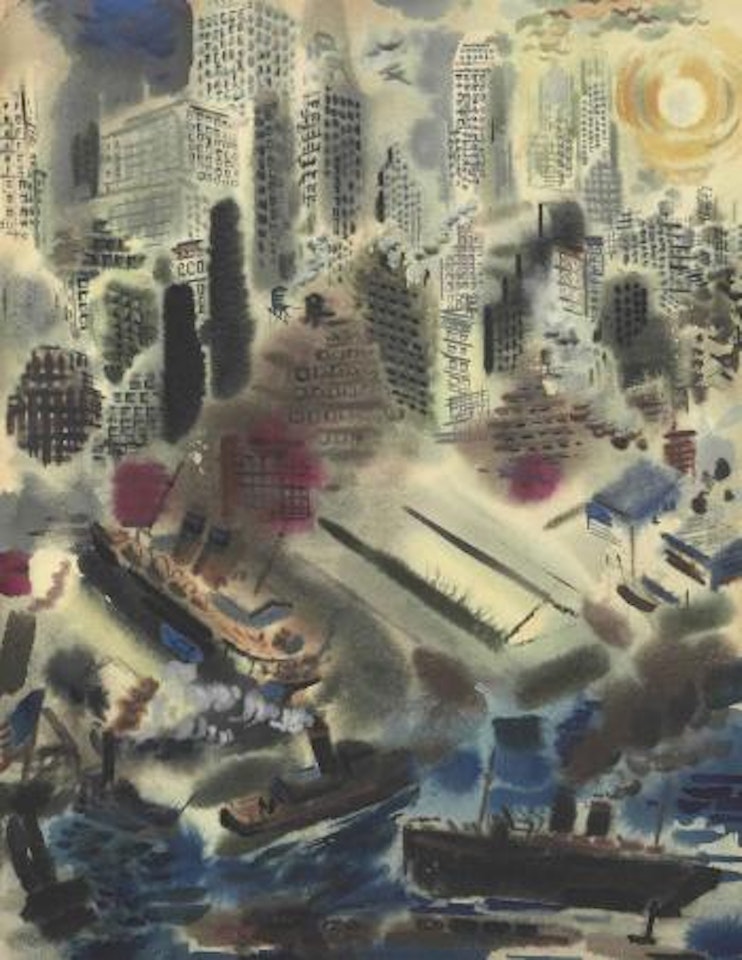 New York Harbour by George Grosz