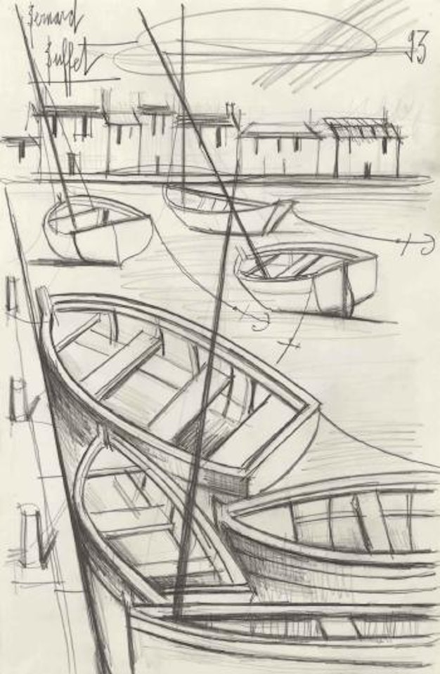 Barques à marée basse by Bernard Buffet