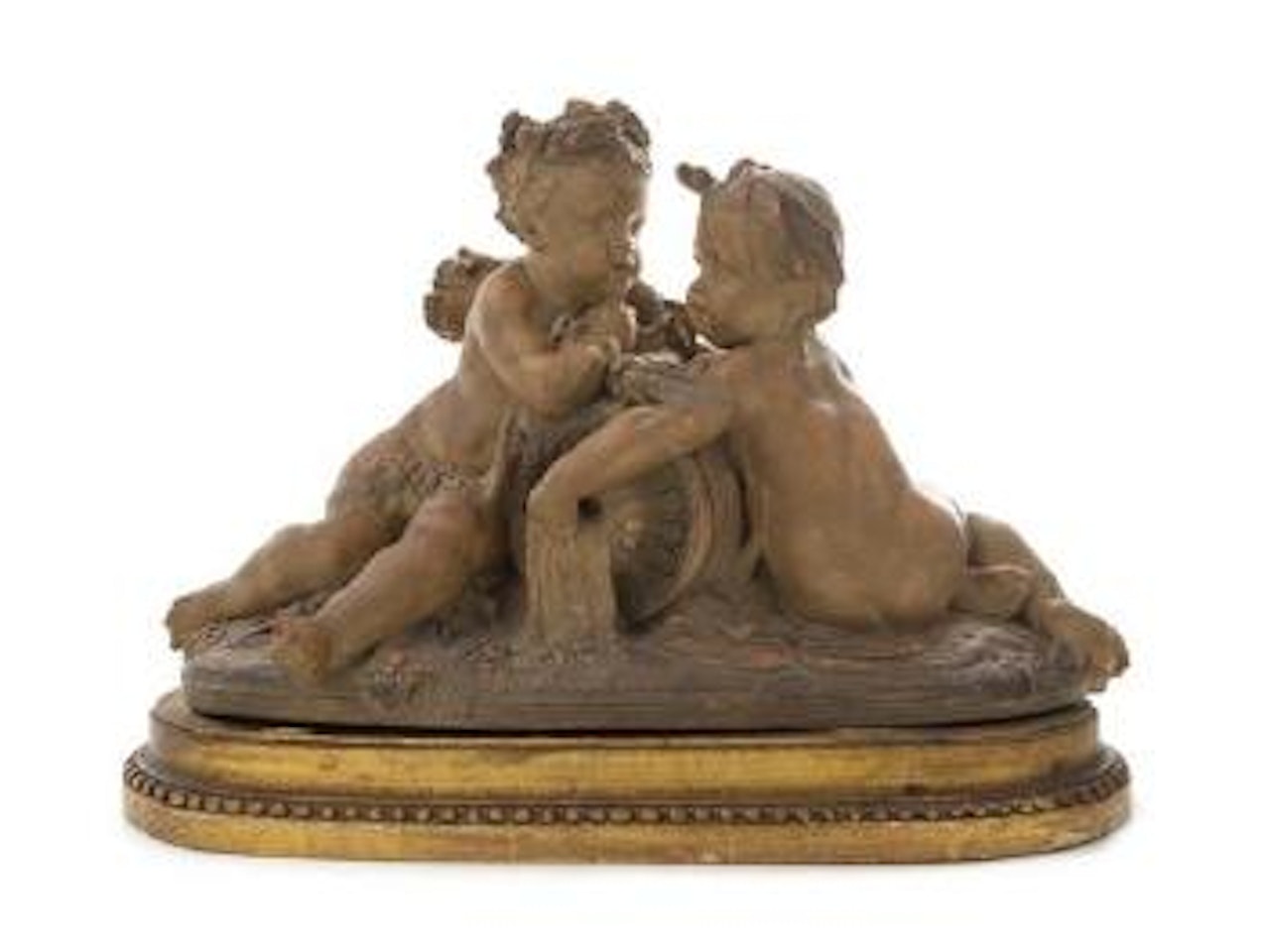 Two putti allegorical of Harvest by Albert-Ernest Carrier-Belleuse