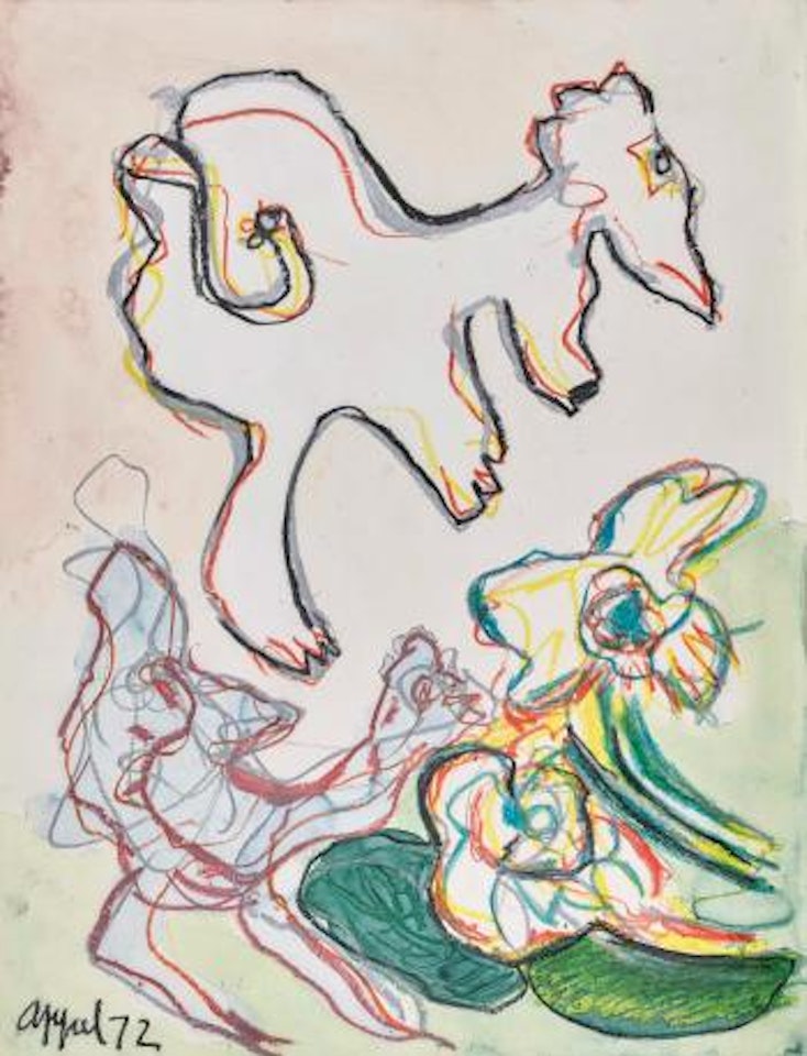 Figurative Komposition by Karel Appel