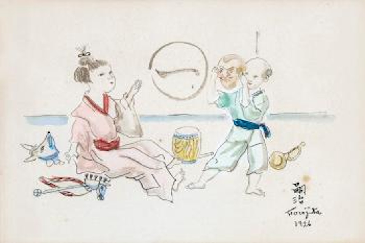 Spielende Kinder by Leonard Tsuguharu Foujita