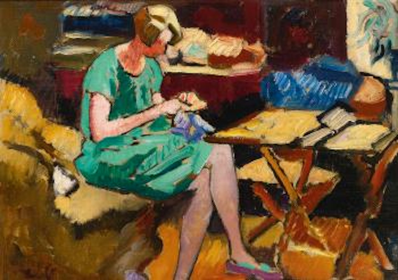 Femme Cousant by Louis Valtat