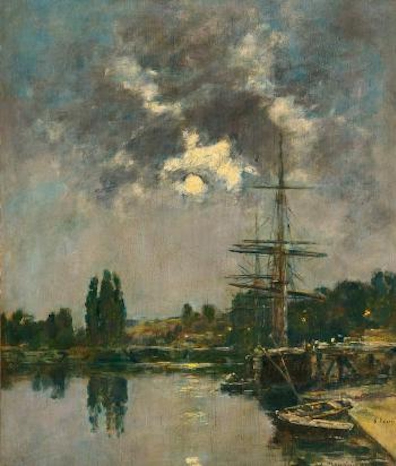 Effet De Lune À Saint-Valéry-sur-Somme by Eugène Boudin