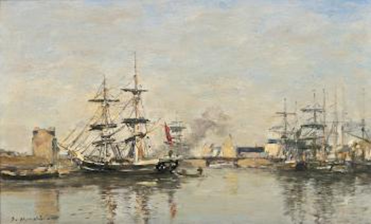 Deauville, Le Bassin by Eugène Boudin
