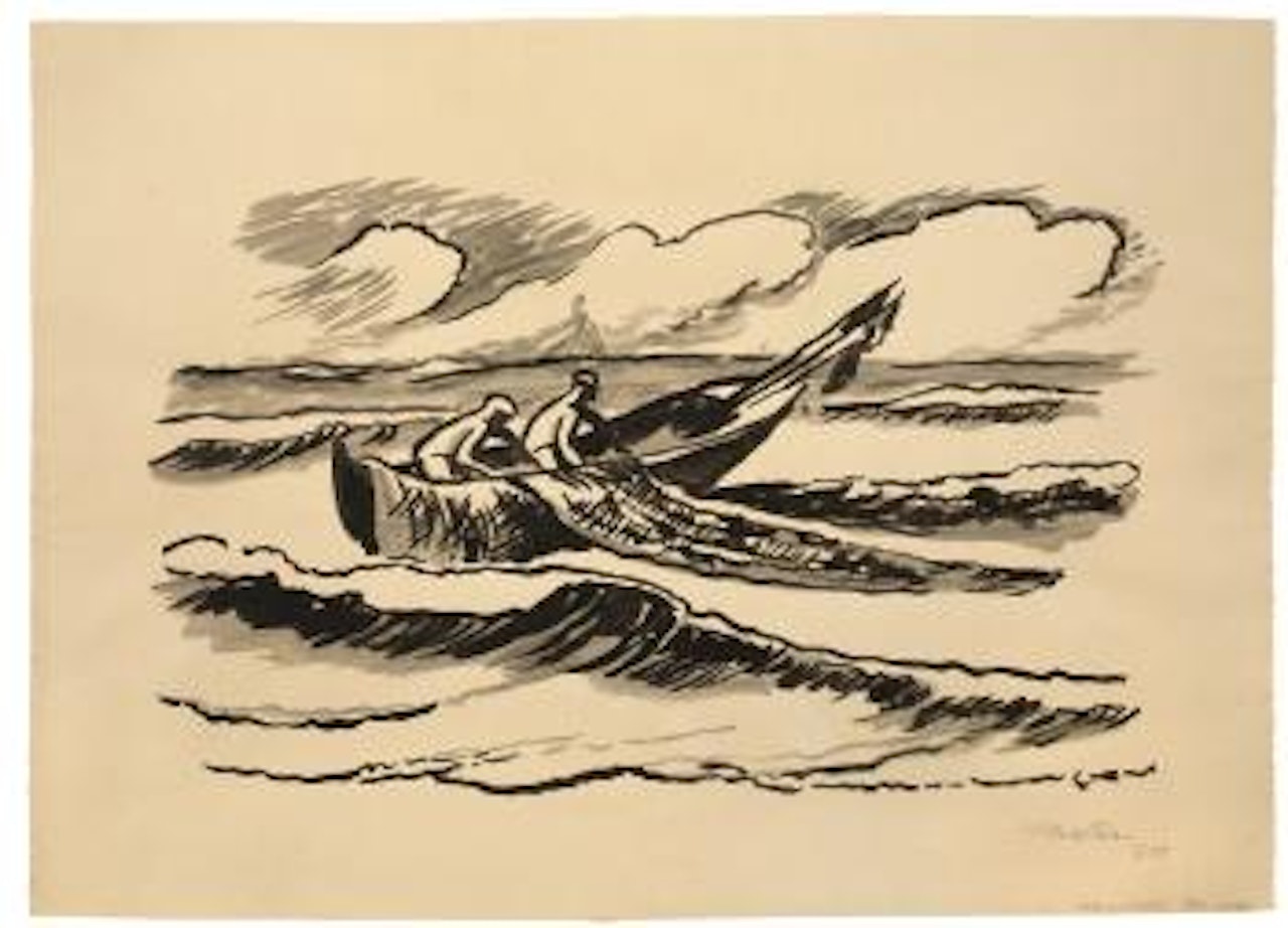 Beim Netzeeinholen by Max Pechstein