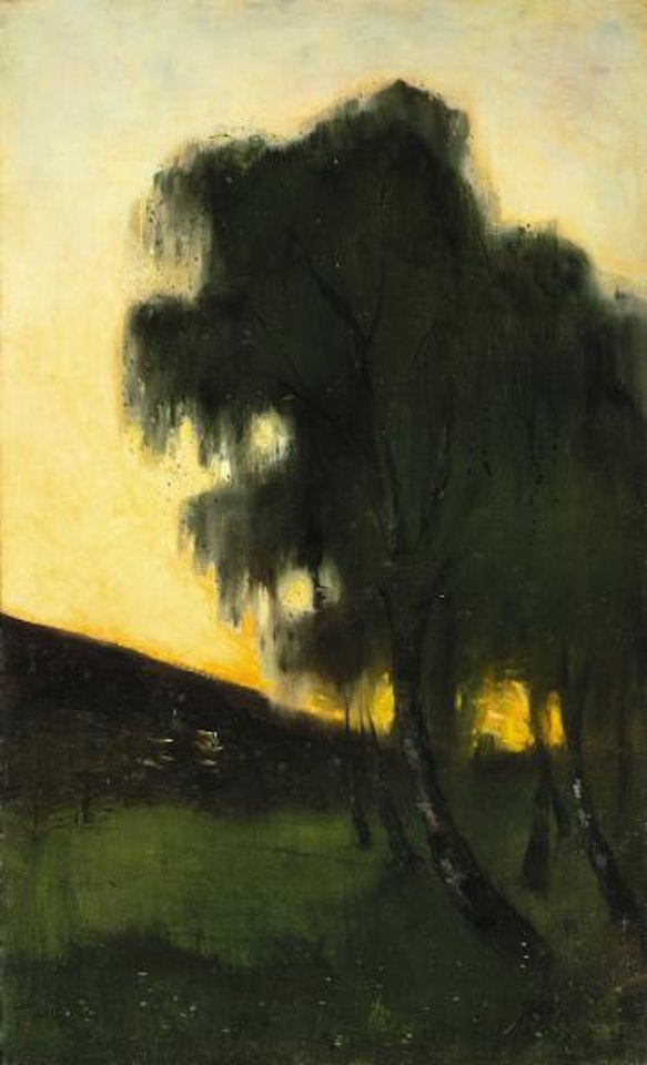 Landschaft Mit Weißbirken. Um 1890/1900 by Lesser Ury