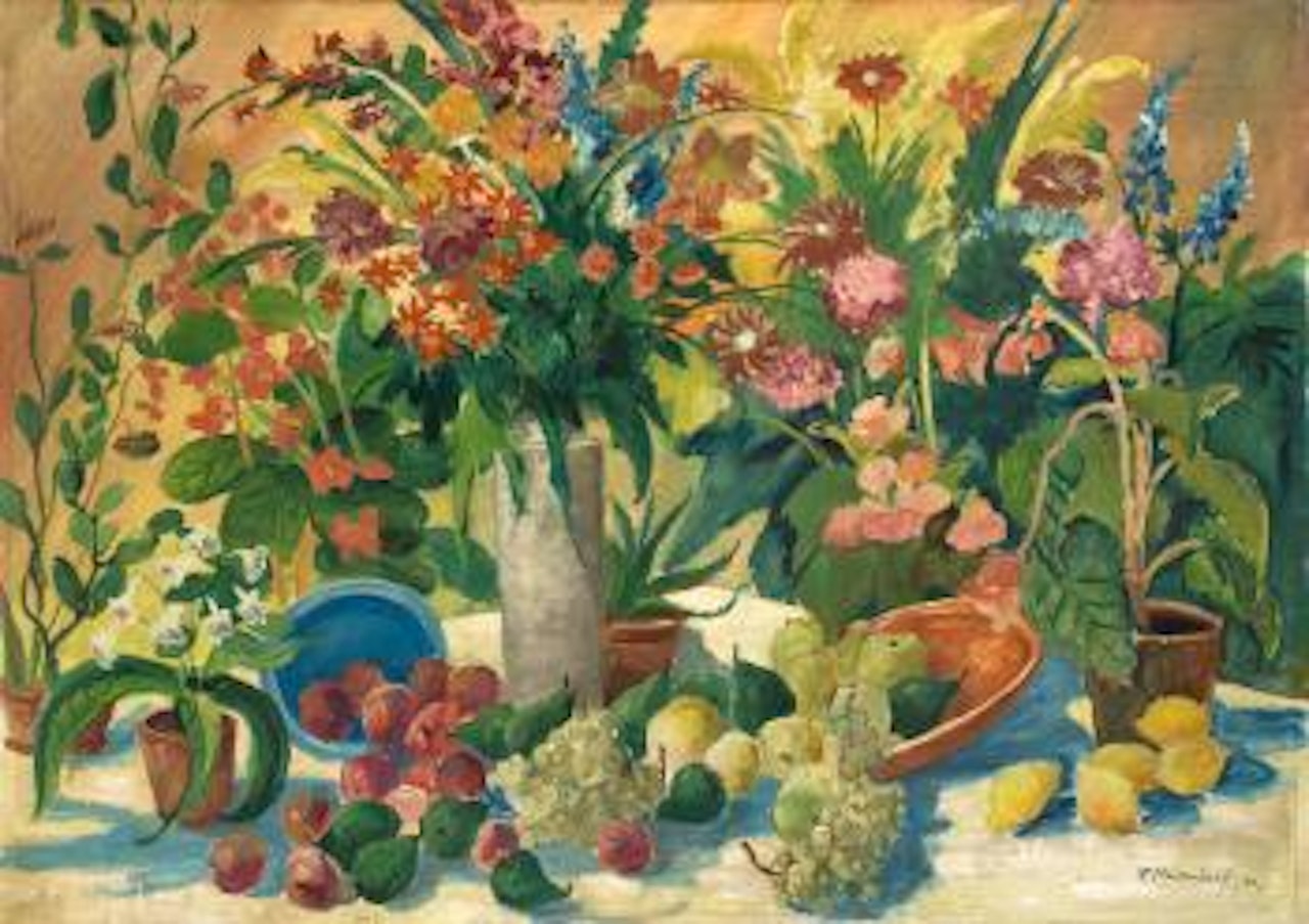 Blumen- Und Früchtestilleben by Franz Heckendorf