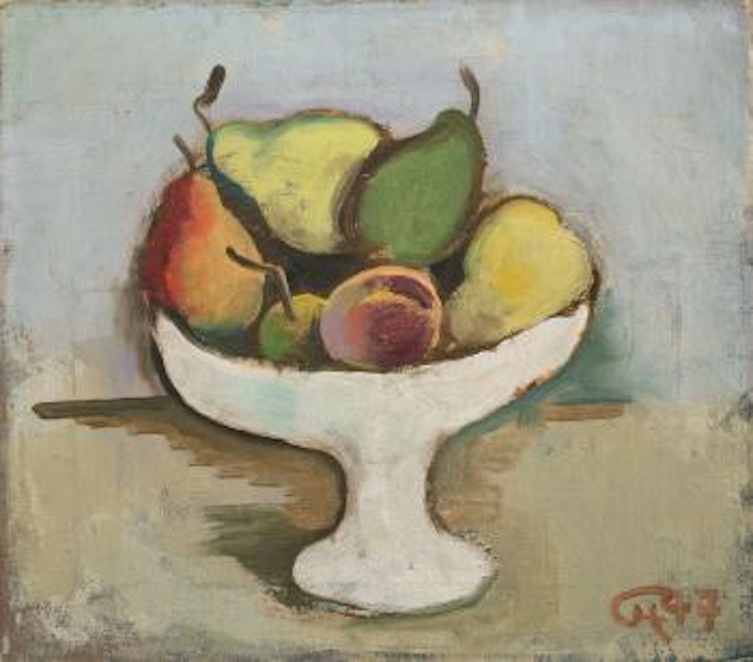 Weiße Obstschale by Karl Hofer