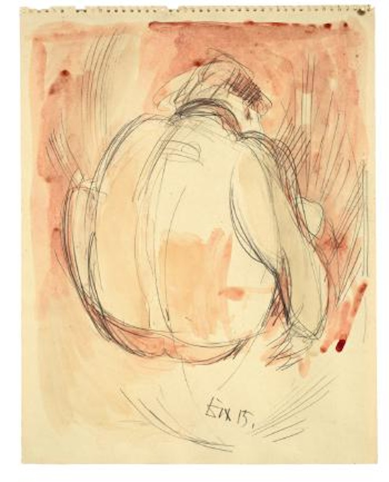 Sitzende Rückenfigur by Otto Dix