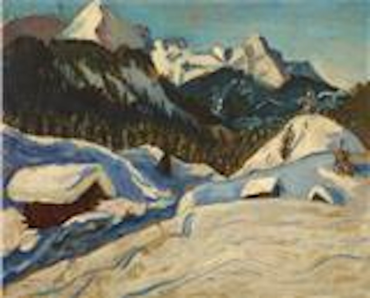 Snowy landscape near Elmau by Gabriele Münter