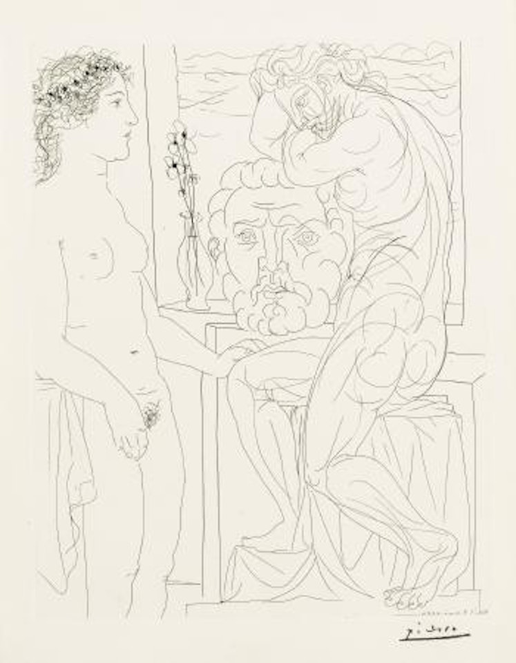 Sculpteur Et Modele Agenouille (Bloch 178; Baer 331) by Pablo Picasso