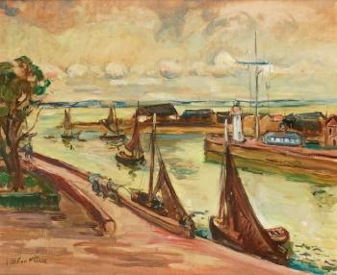 Honfleur, la sortie du port by Othon Friesz