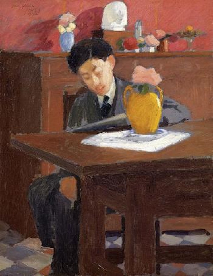 Guido Libertini che legge by Oscar Ghiglia