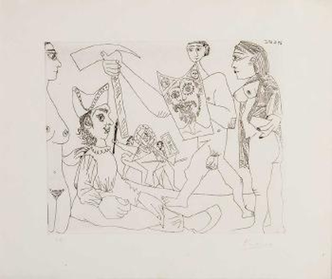 Spectacle de gladiateurs by Pablo Picasso