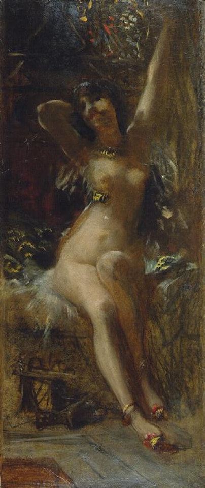 Junge, sich rekelnde Odaliske by Hans Makart