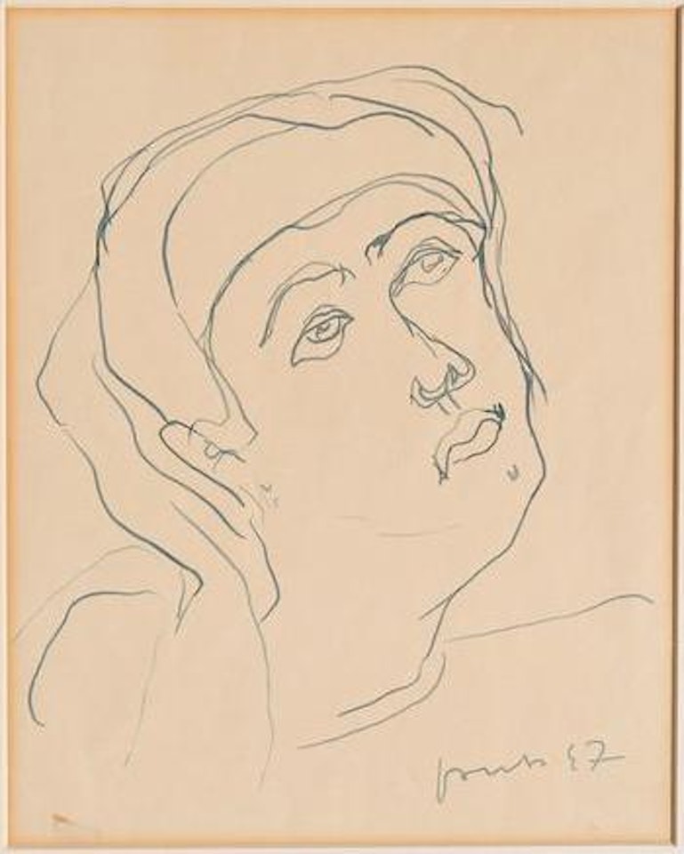 Testa di donna by Lucio Fontana