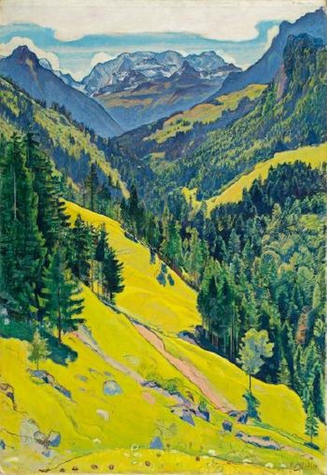 Kiental mit Blüemlisalp by Ferdinand Hodler