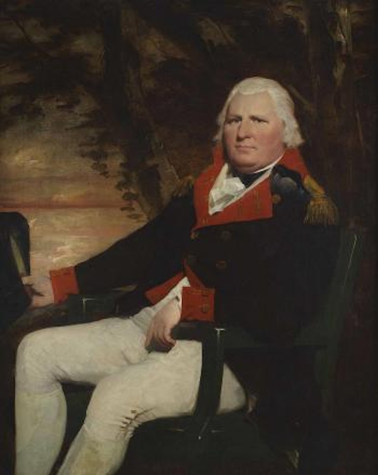 Three-quarter seated portrait of an officer of the Madras artillery by Henry Raeburn