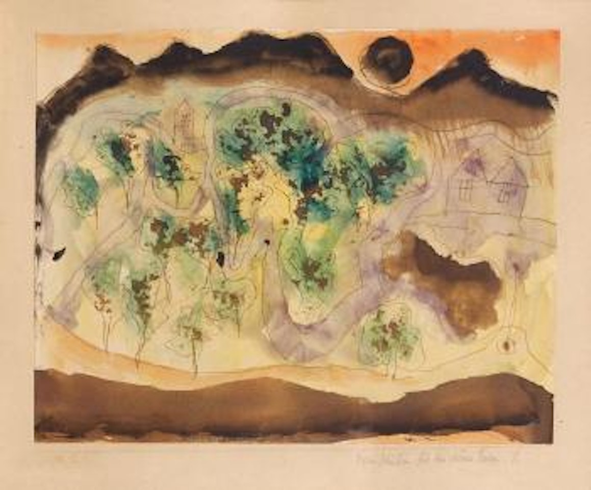 Hugellandschaft M. D. Schwarzen Sone by Paul Klee