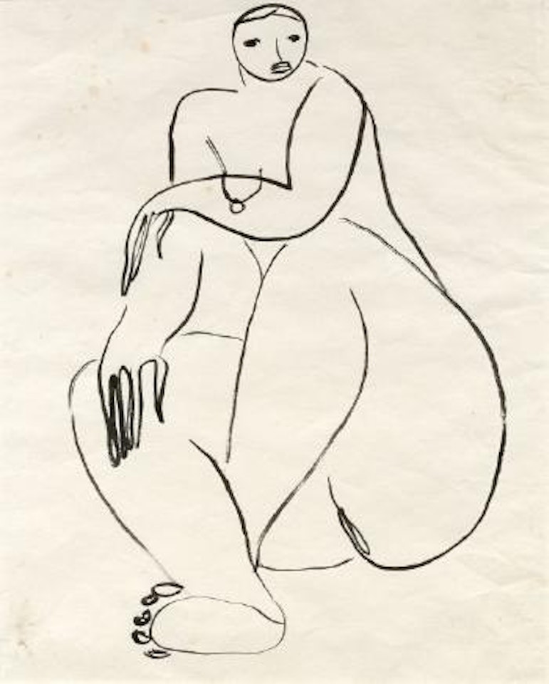 Nu assis by Sanyu