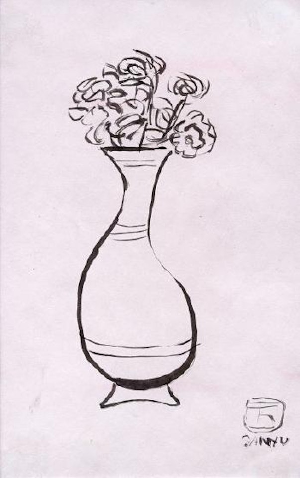 Vase de fleurs by Sanyu
