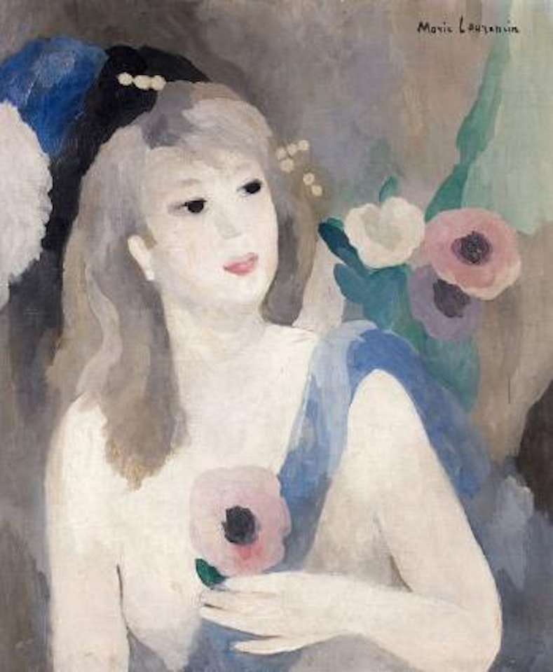 Jeune fille aux anemones by Marie Laurencin