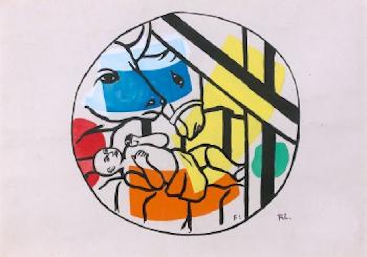 Nativité - projet de vitrail by Fernand Leger