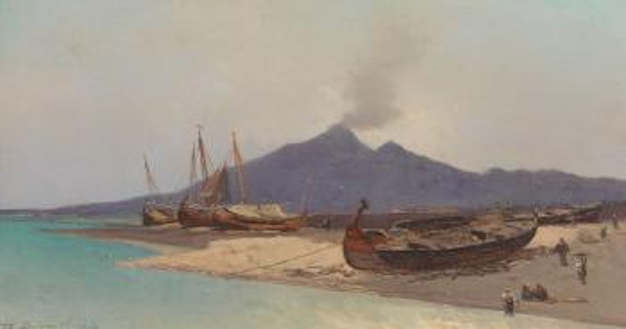View of Mount Etna, Sicily by Jean Baptiste Henri Durand-Brager