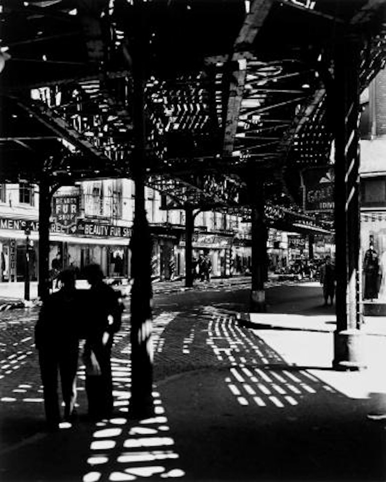 EL, Second And Third Avenue Lines, Lower East Side, New York by Berenice Abbott