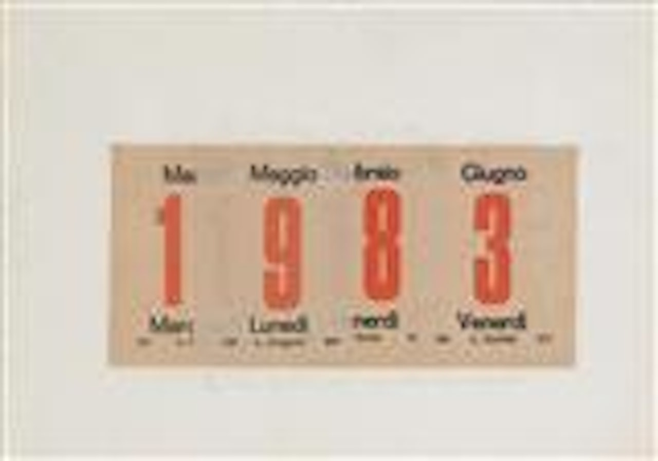 Calendario by Alighiero Boetti