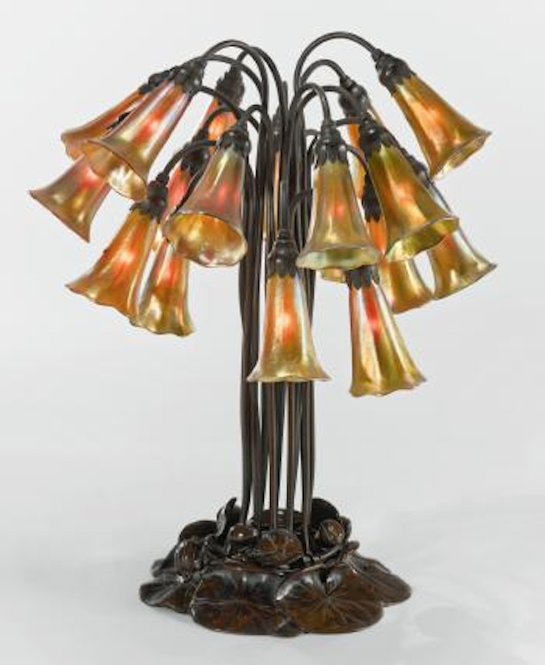 An Early Eighteen-light 'Lily' Table Lamp by Tiffany Studios