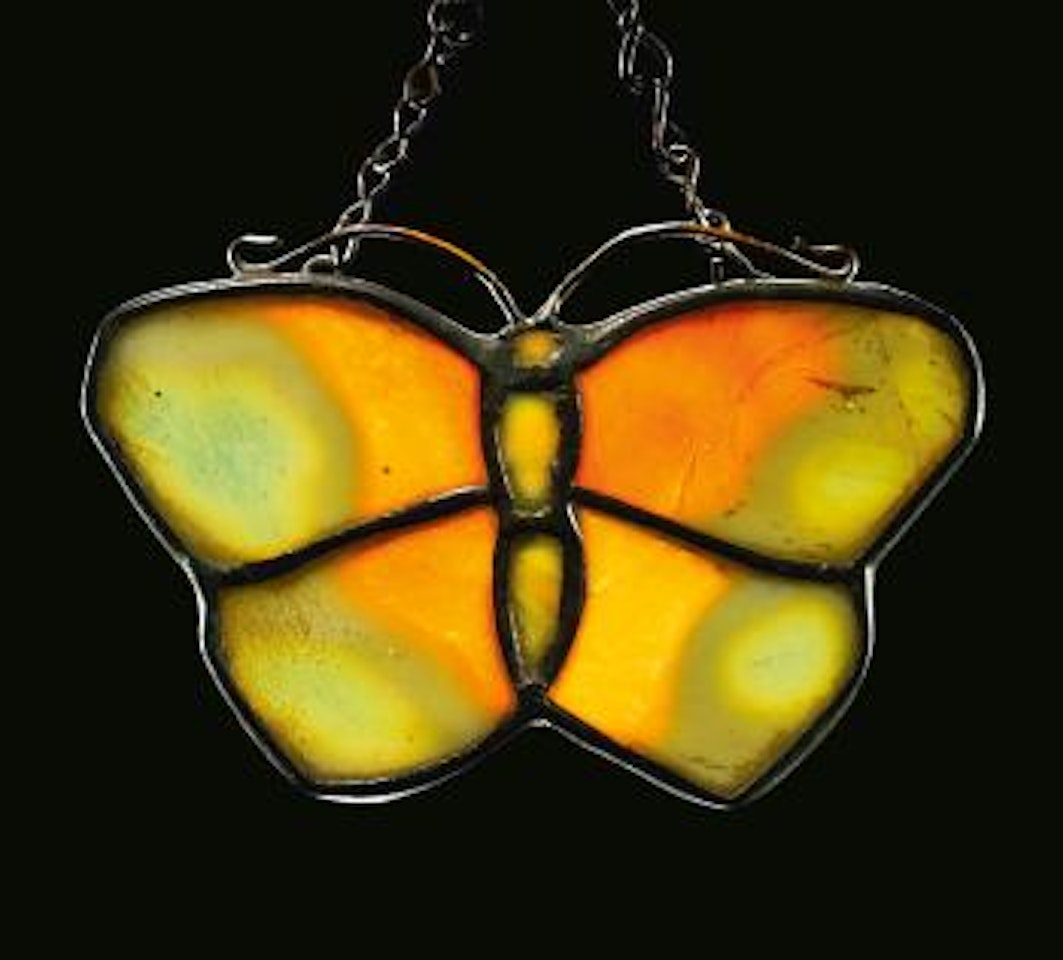 Miniature 'Moth' Lamp Screen by Tiffany Studios