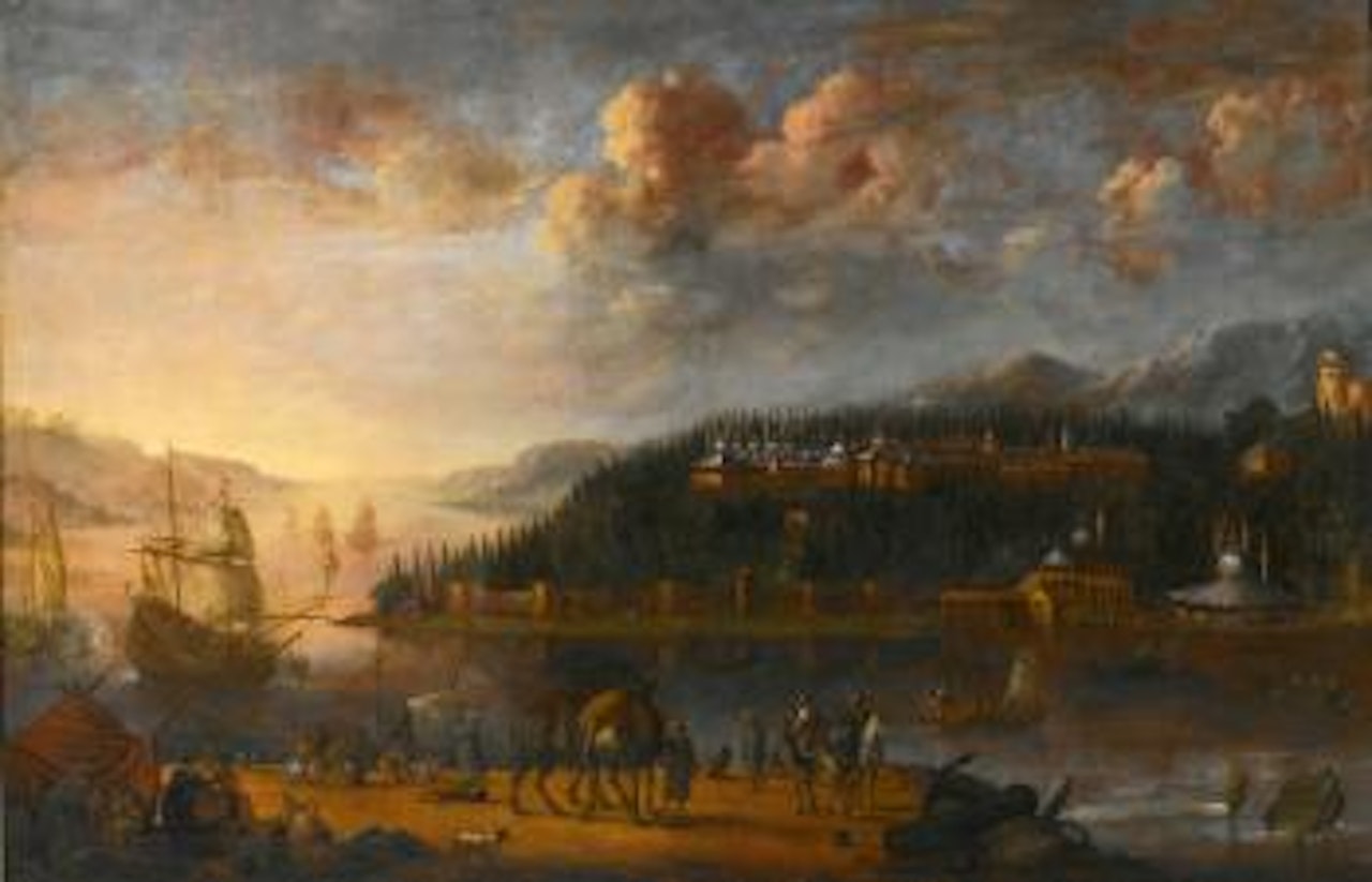 The Topkapi Palace viewed from Pera by Dutch School