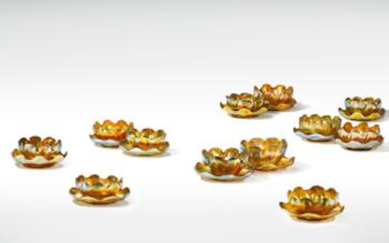 Twelve Bowls And Under Plates by Tiffany Studios